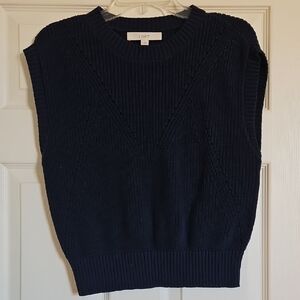 LOFT Navy Blue Sweater Vest
